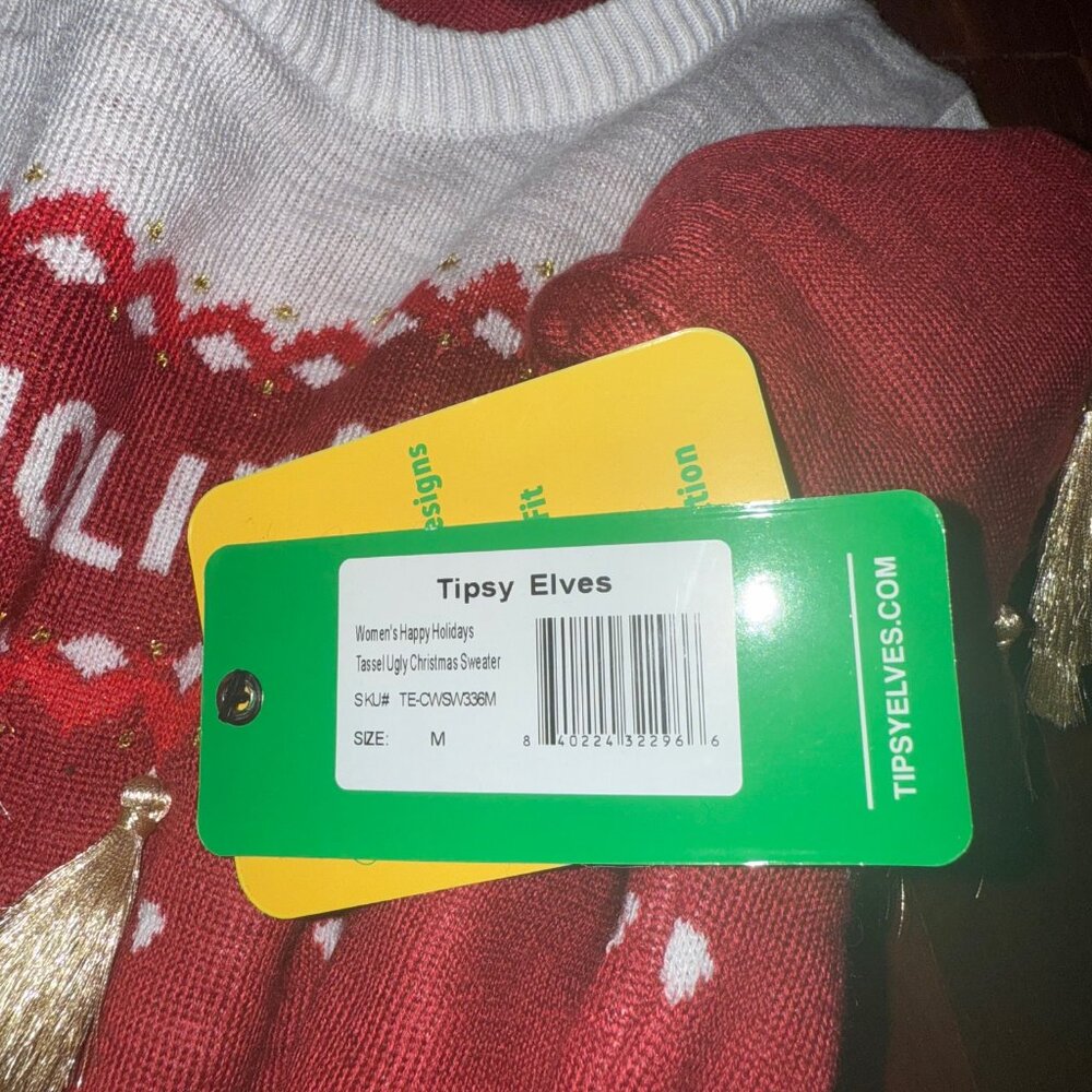 Tipsy Elves Ugly Christmas Sweater - M - NWT - Picture 3 of 4